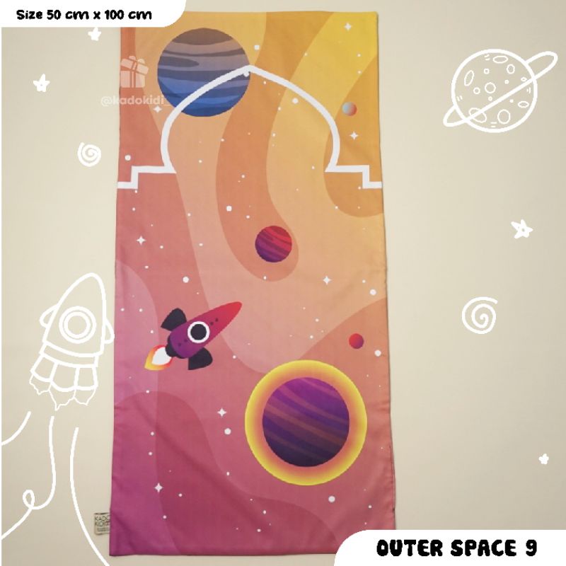 KADOKIDI Sajadah Travel Anak & Dewasa FREE NAMA & POUCH | Outerspace Series-Outerspace 9