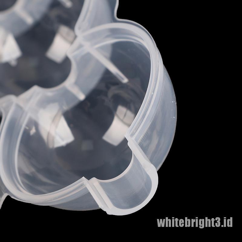 3pcs Cetakan Es Batu Bentuk Bola Warna Putih Untuk Whiskey