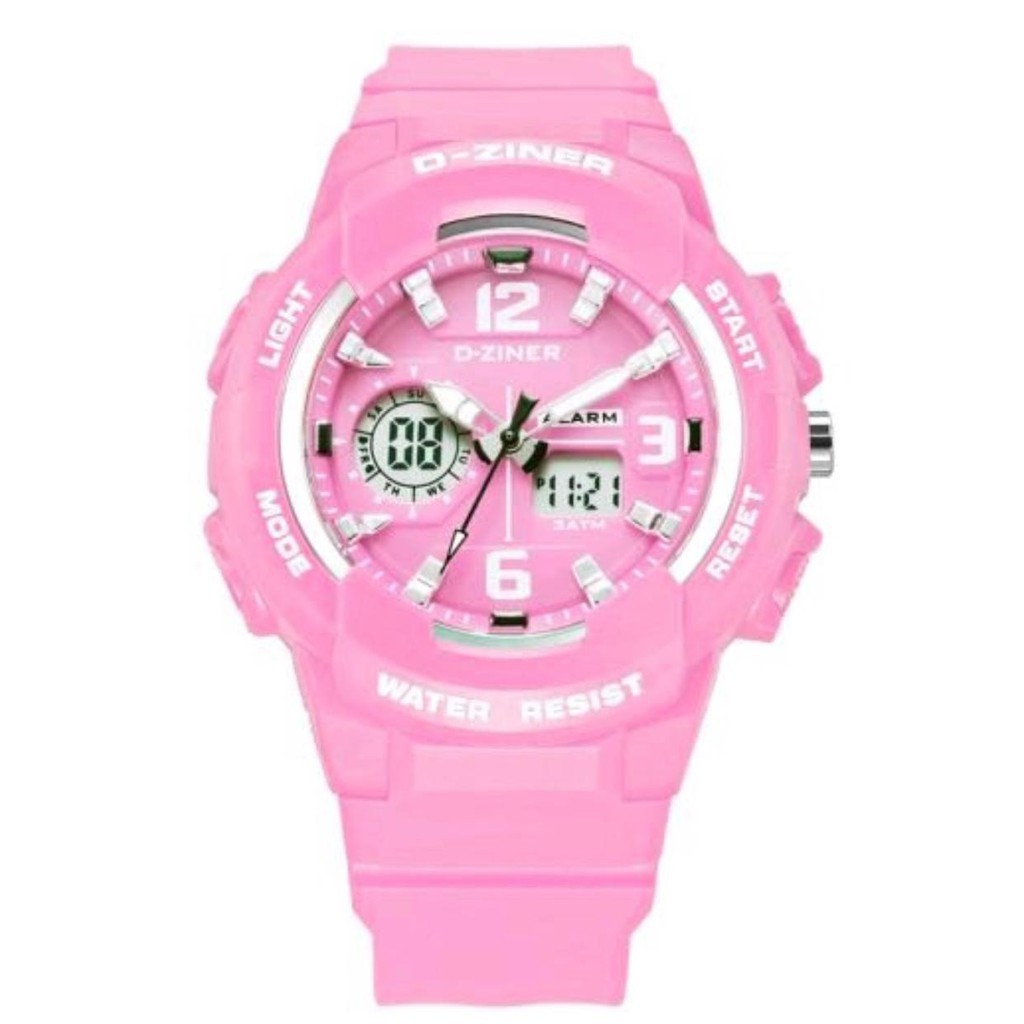 PA JAM TANGAN SPORT PRIA WANITA DUAL-TIME D-ZINER DZINER DZ-8171ORIGINAL WATER RESSIST GROSIR MURAH