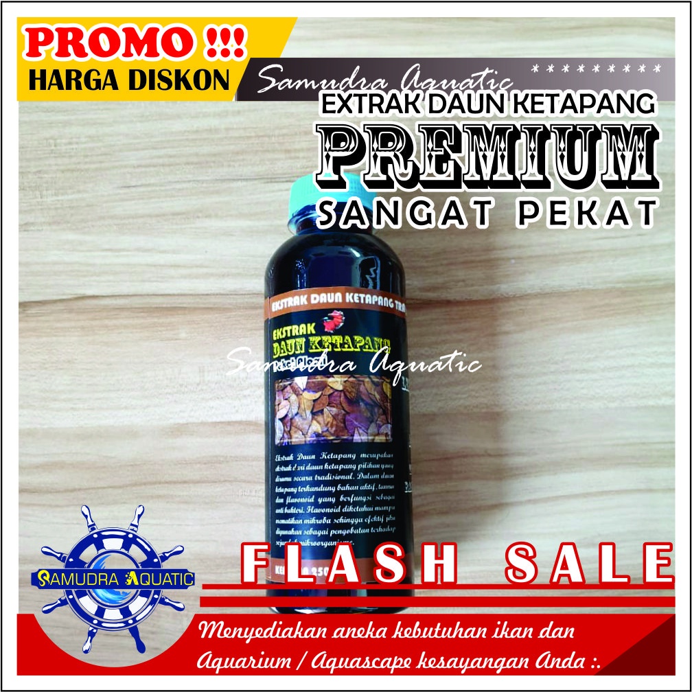 Ekstrak Daun Ketapang PREMIUM PEKAT untuk Ikan Hias Cupang Aduan Canna dll | GRATIS PACKING KARDUS