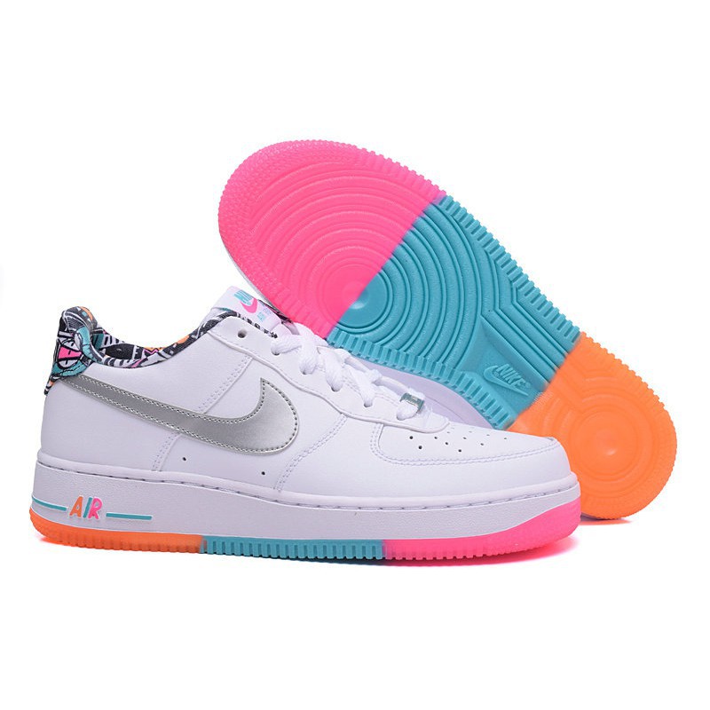 air force ones orange and blue