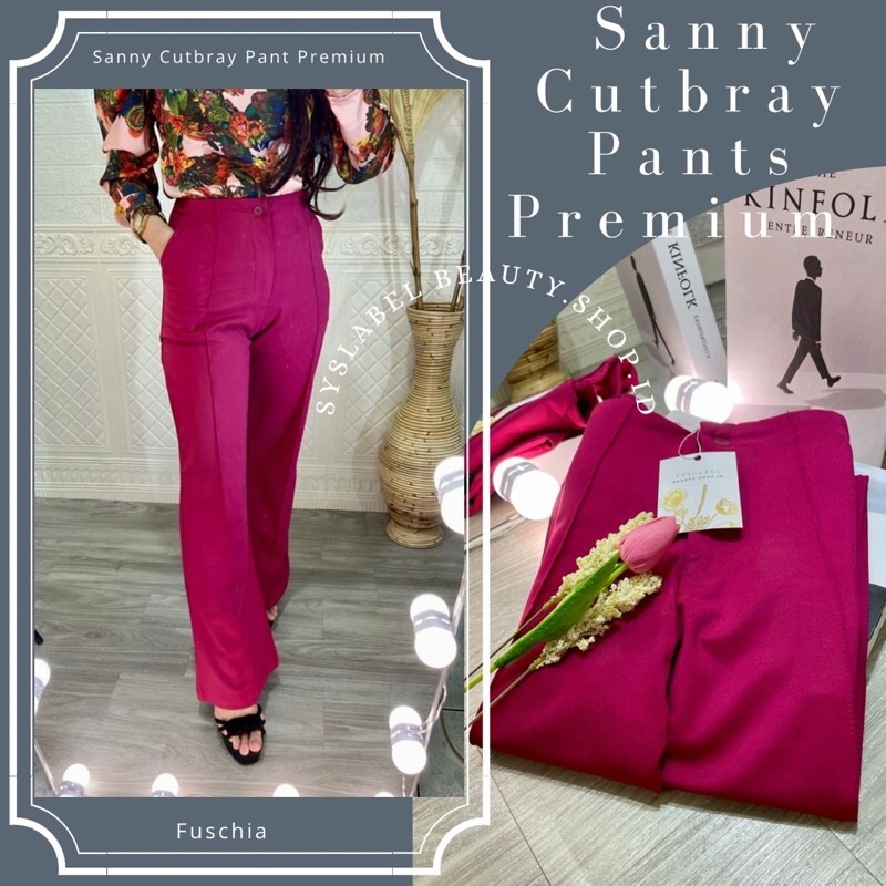 [PREMIUM] Sanny Cutbray Pants - Celana Cutbray Wanita - Celana Cutbray Premium by SYSLABEL E3