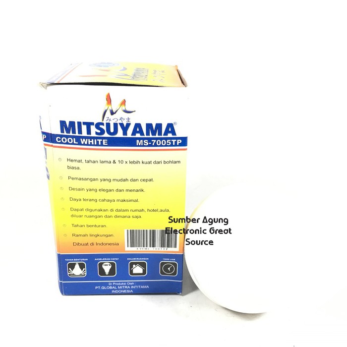 Lampu LED Mitsuyama 5W 5 Watt Warna Putih Cahaya Cool White MS7005