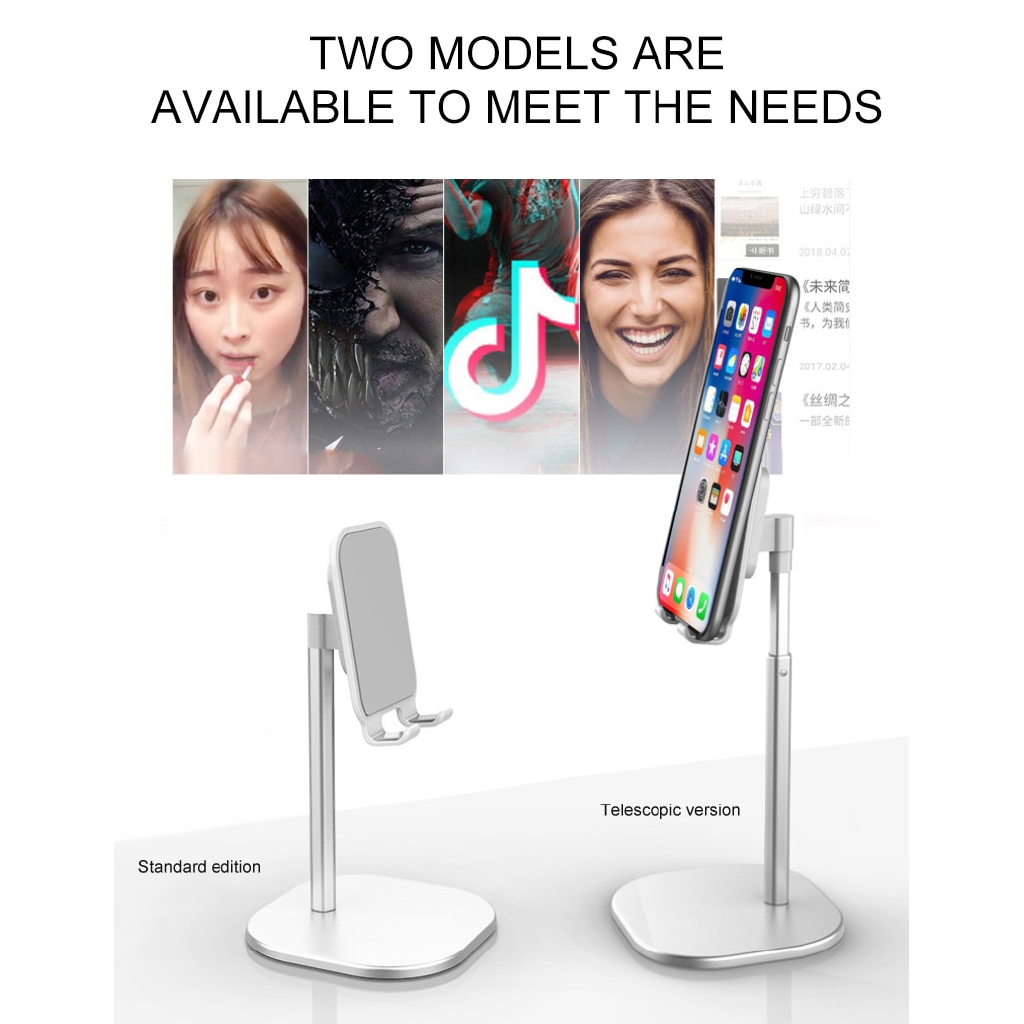 Stand Holder Handphone / Tablet Portable Bahan Aluminum