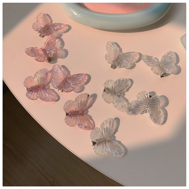 5 Set Jepit Rambut Desain Mermaid Butterfly Untuk Aksesoris Anak Perempuan