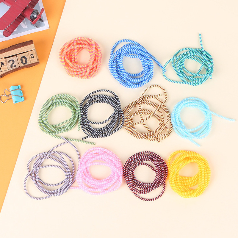 Colourful Spiral Cable Protector Sleeve / Cable Line Management Sleeve / Cable Wire Protector Cover / Cable Bundler / Wire Wrap Cord Organizer / Suitable for Computer, TV ,Home, Office, Cables Line Organize