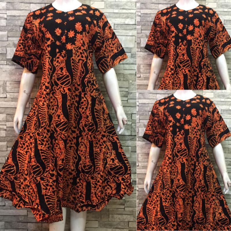 2. DASTER MARINA HANA RESLETING | BATIK PEKALONGAN | DASTER BATIK KEKINIAN CAP TEBAL | PUTRI DIANA-Resleting 2