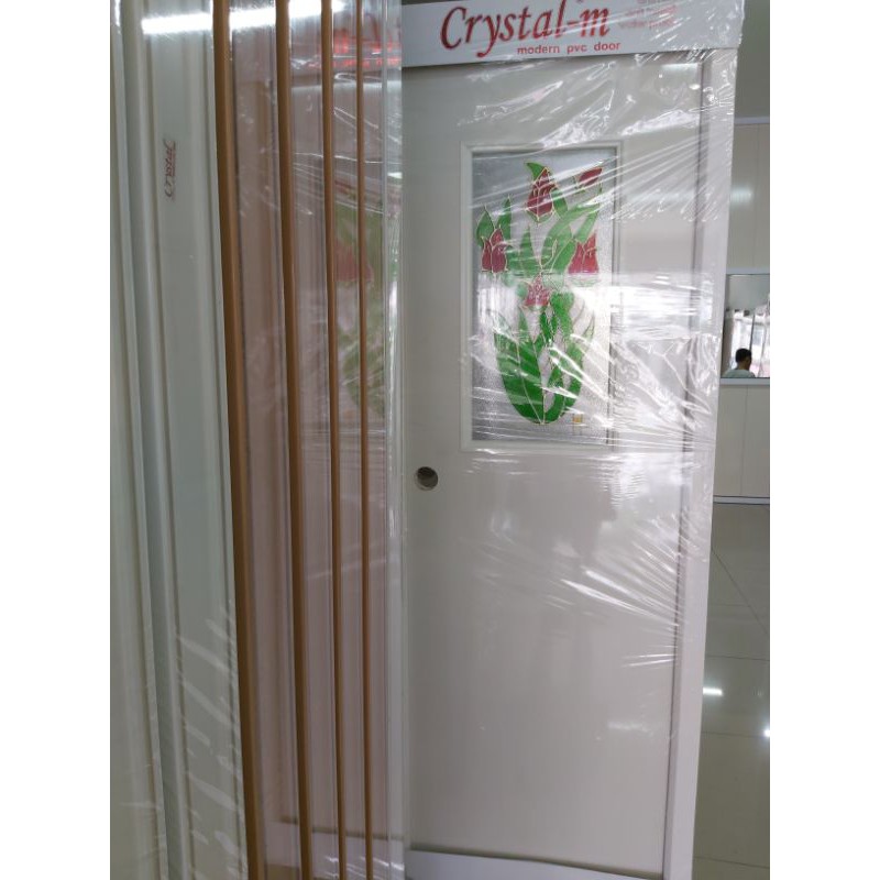 pintu kamar mandi PVC crystal best seler