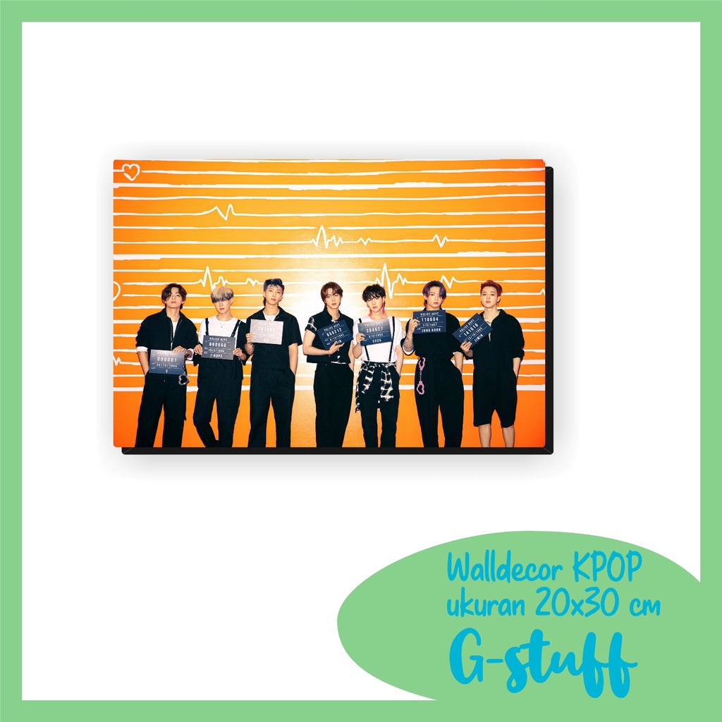 WALLDECOR BTS BUTTER UKURAN 20X30 CM WALL DECOR POSTER KAYU HIASAN DINDING KPOP