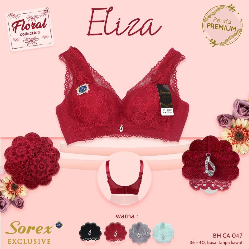 Bra Sorex CA 047 BH bahan  Bruklat Busa, kait 3(36-40) ini