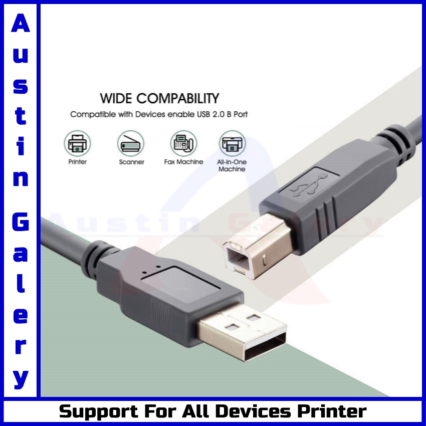 USB Kabel Printer Universal Printer Scanner Fax All In One / USB Cable Printer Universal All Merk