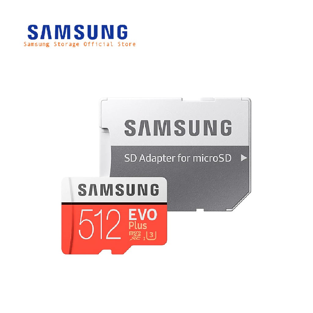 Samsung MicroSD Evo Plus 512GB Memory Card Micro SD Class10 UHS-i + FREE Adapter Garansi RESMI 10thn