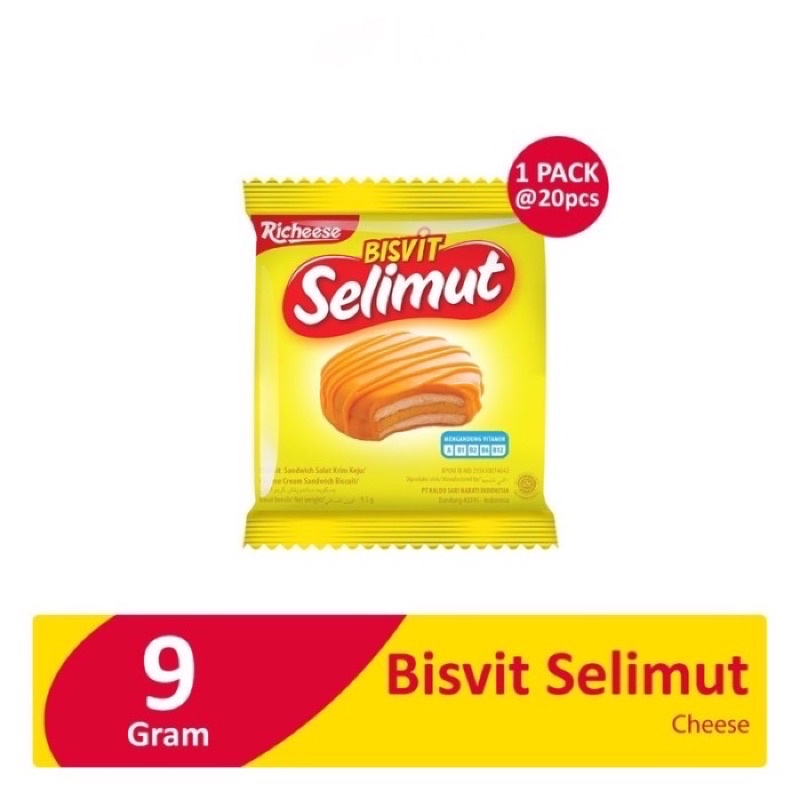 

Bisvit Selimut richoco rasa keju cokelat isi 20 pcs biskuit sandwich - Coklat