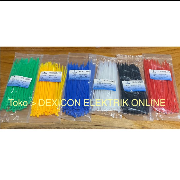 

ORGANIZER-DOCUMENT- KABEL TIES 15CM/SIZE 2.5 X 150 MM/DASI KABEL/CABLE TIE/TALI SERUT - HITAM