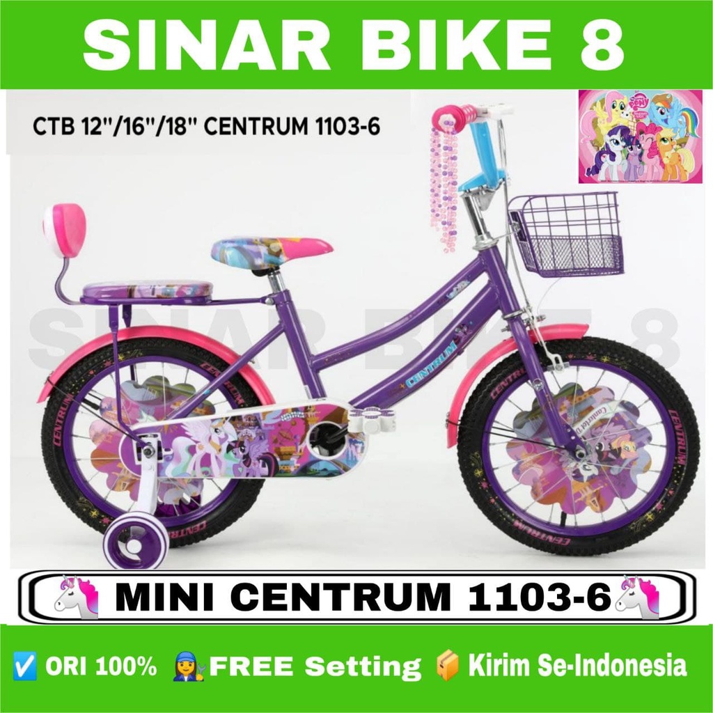 Sepeda Anak Perempuan Mini CENTRUM CT 1103 6 Ukuran 16 &amp; 18 Inch