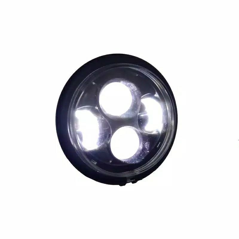 Headlamp Reflektor Lampu Depan Led Daymaker 5 75 Inch 4 Led + Batok Hitam