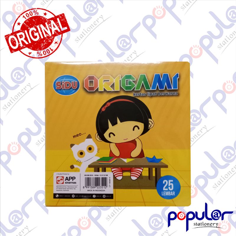 

Kertas Origami Sinar Dunia 12 x 12 Isi 25 Lembar