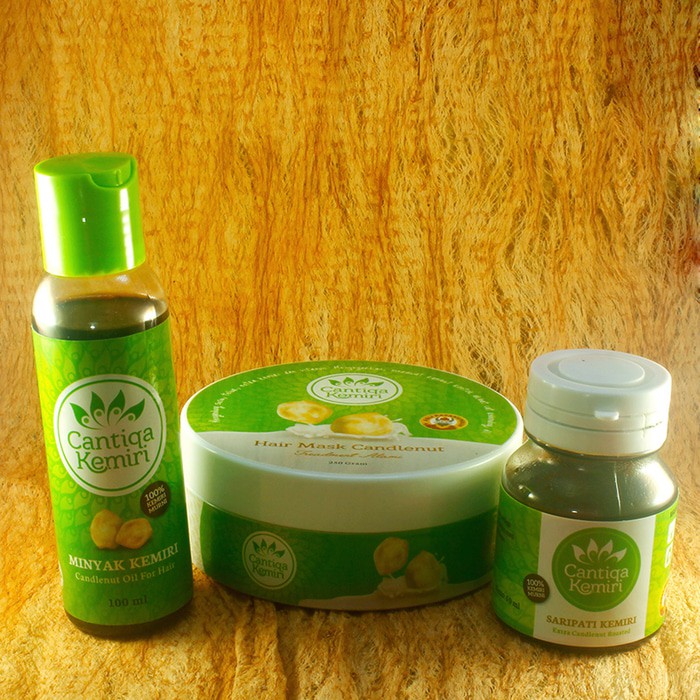 SUPER MURAH - PAKET PERAWATAN RAMBUT ALAMI CANTIQA KEMIRI SERUM RAMBUT