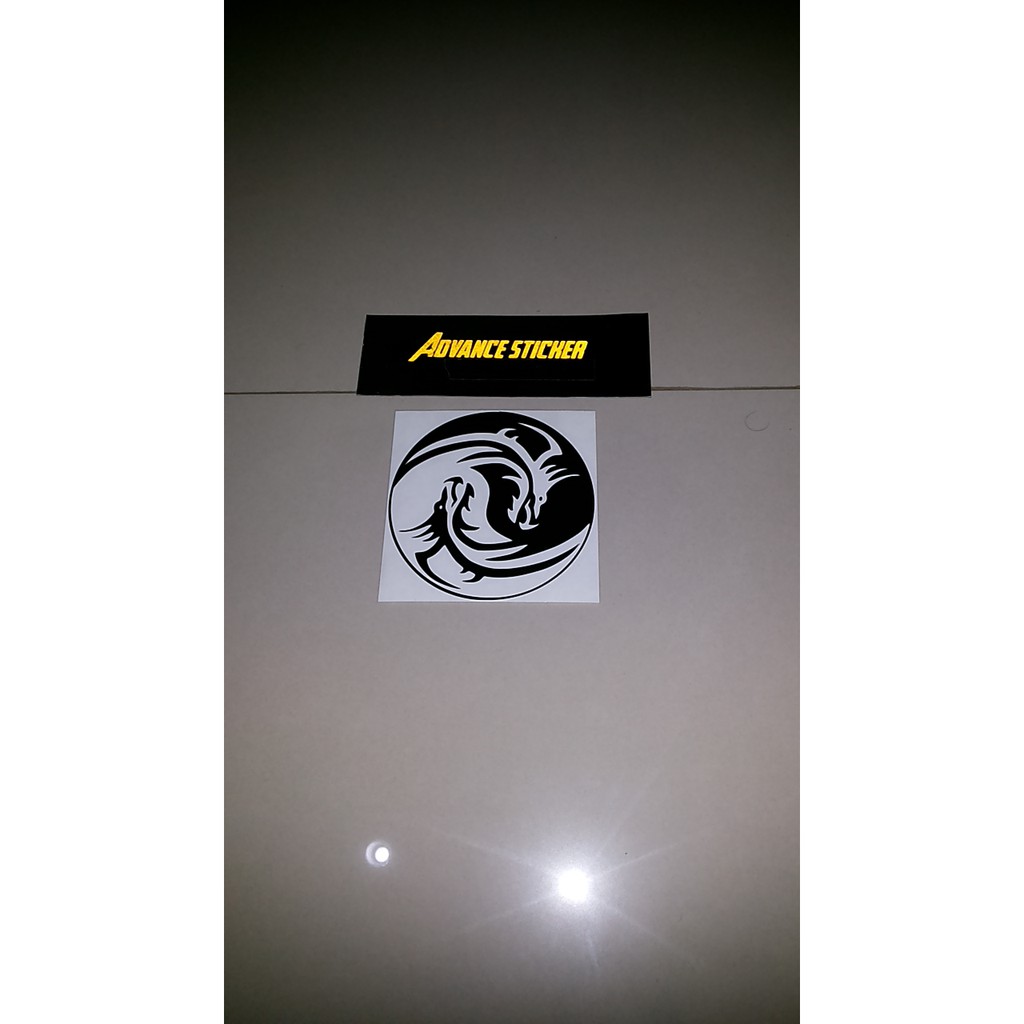 

(stiker) sticker dragon tribal yin yang 1 warna