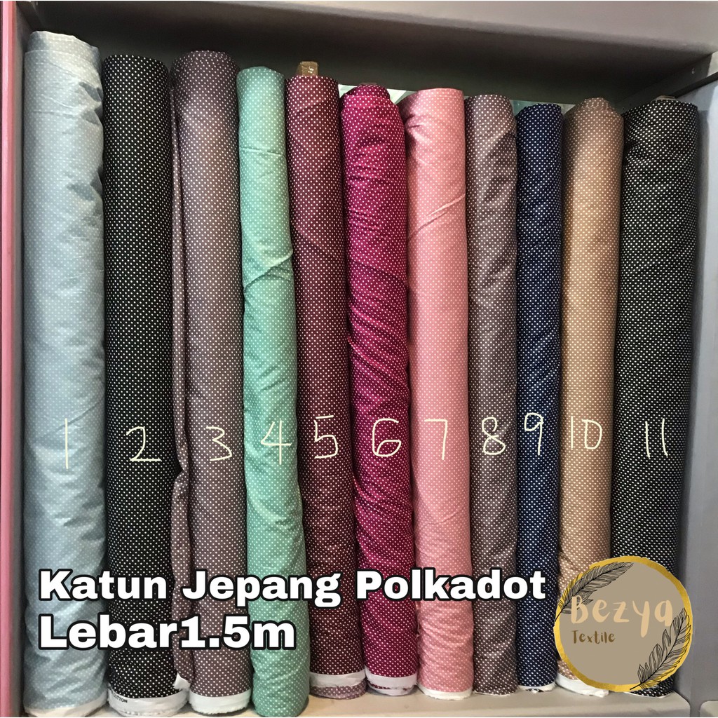 Katun Jepang Polkadot / Katun Jepang / Katun Polkadot