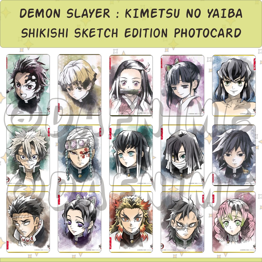 DEMON SLAYER KIMETSU NO YAIBA SHIKISHI SKETCH EDITION PHOTOCARD ANIME