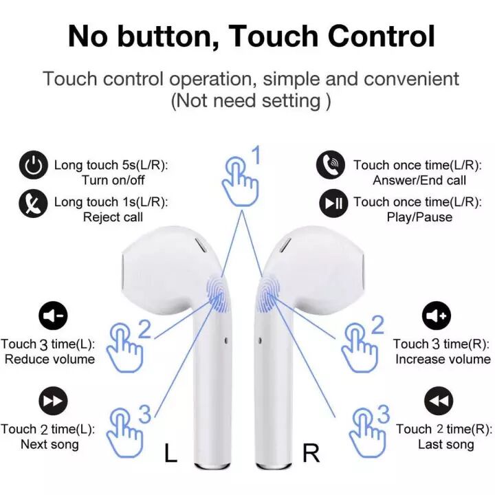 【flash sale】Headset Bluetooth inpods  i12 TWS Wireless Earphone  Bluetooth Earbuds Matte Macaron Android IOS-2