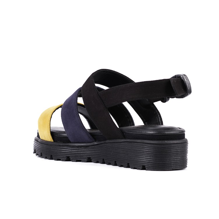 Snazzy Navy | Sandal Slide Platform Simpel Wanita Cewek Women Sandals Footwear | FORIND x Favshoes