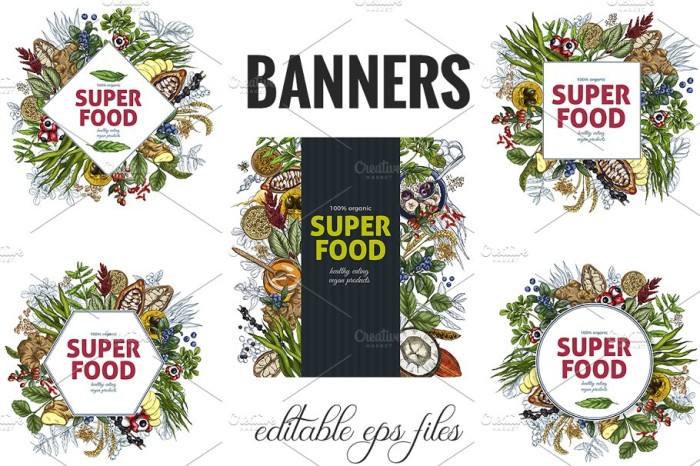 Superfood Vector Collection - Vector Designs - Business Branding