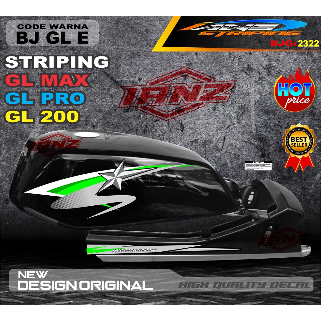 VARIASI STRIPING GL MAX GL PRO TERBARU / VARIASI STIKER GL TERMURAH / COSTUM STRIPING GL MAX / STIKER MOTOR