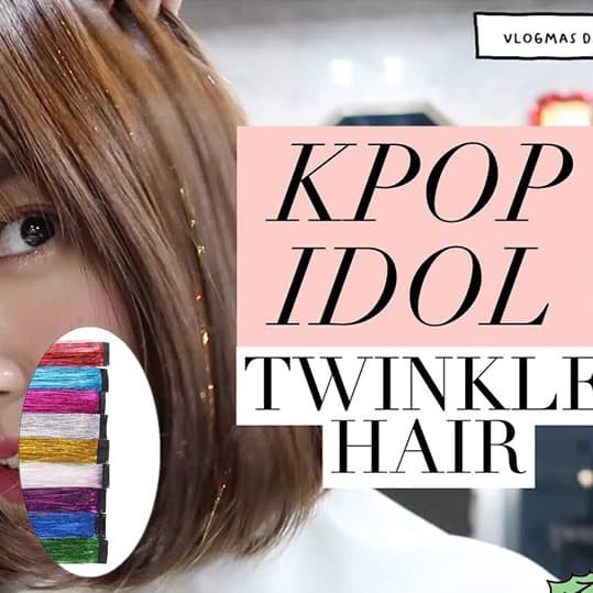 TW twinkle hair korean k-pop rambut palsu highlight mengkilap glowing