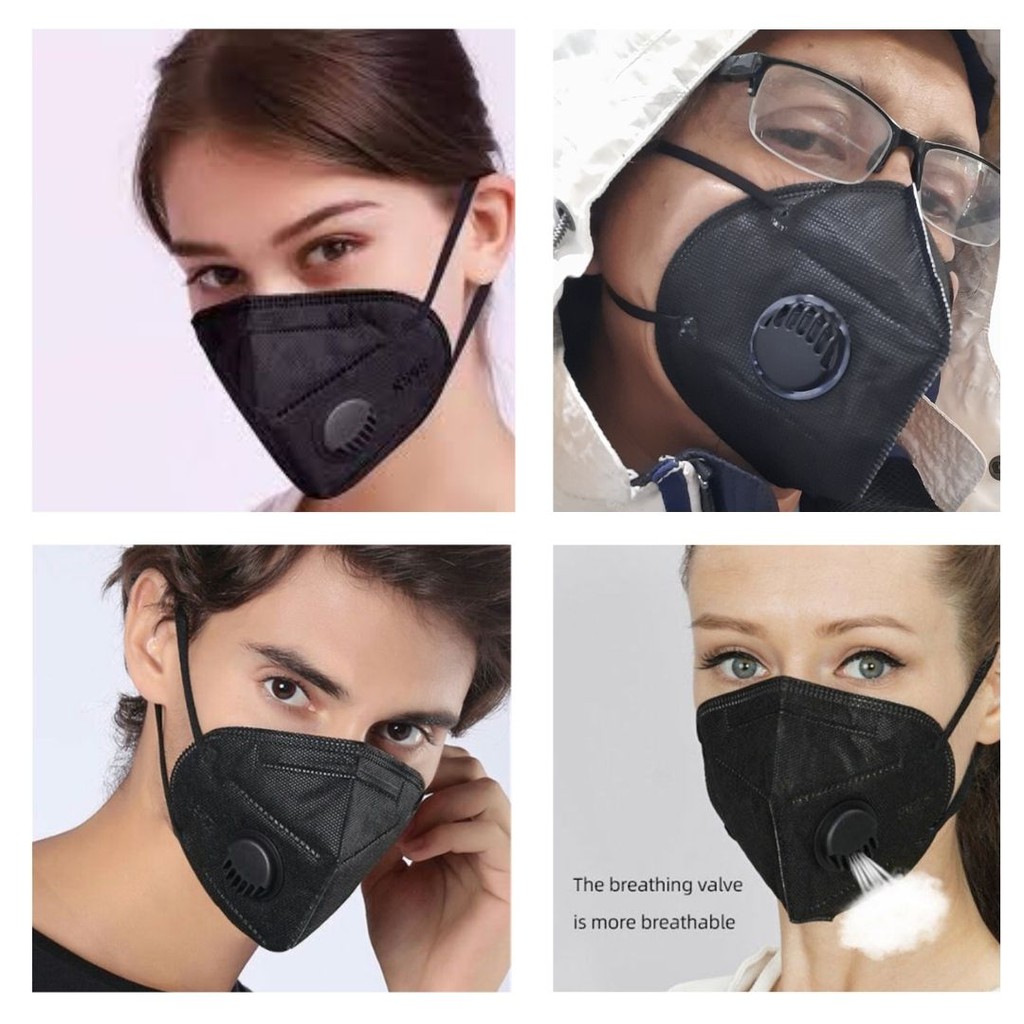 Masker KN95 Hitam Antivirus Aktivitas Harian 114114