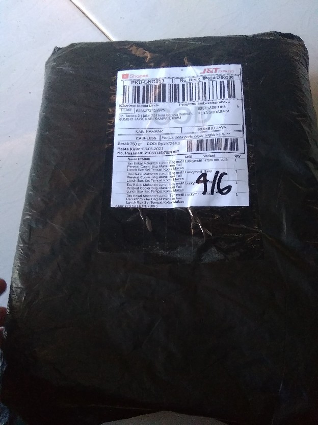 Tas Bekal Makanan Lunch Bag Motif Perekat Cooler Bag Aluminium Foil Lunch Box Set Tempat Kotak Makan