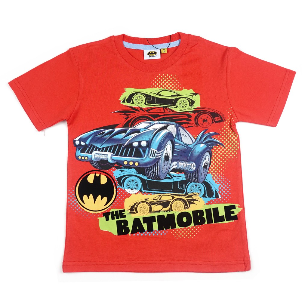 KIDS ICON Kaos  Anak  Laki laki Batman with Batmobile 
