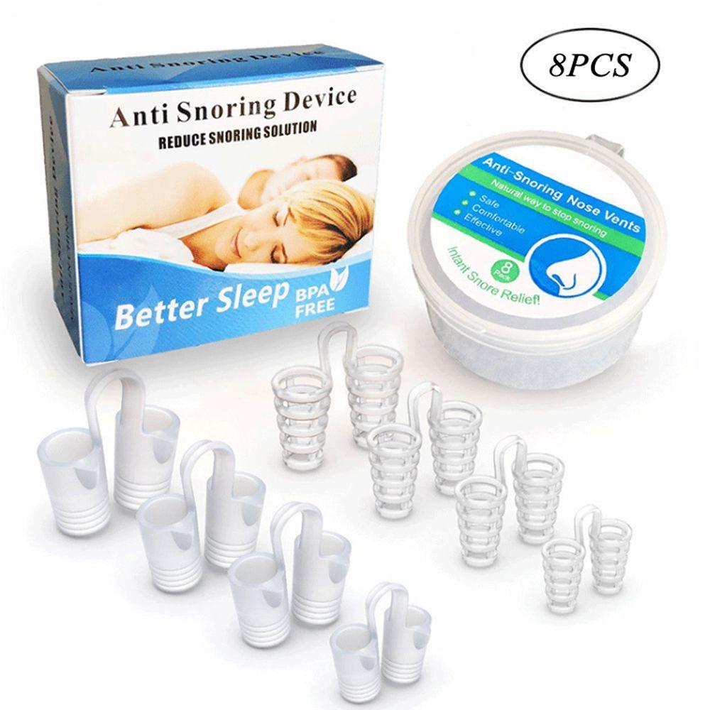 Top 8PCS Stopper Mendengkur Silikon Hidung Dilators Silent Breathing Nose Clip