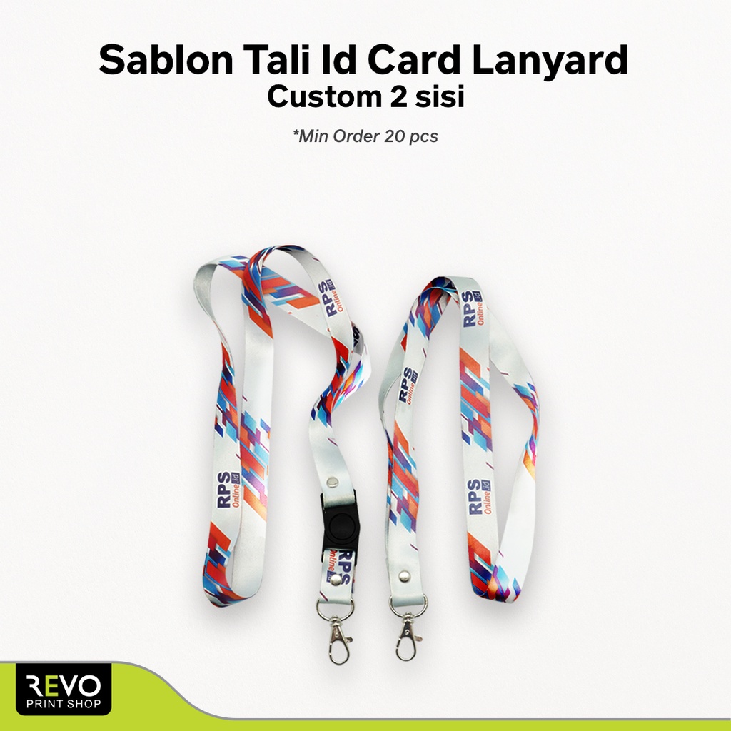

Sablon Tali Id Card Full Color 2 sisi Minimal Order 20 pcs / Sablon Lanyard / Cetak Tali Lanyard