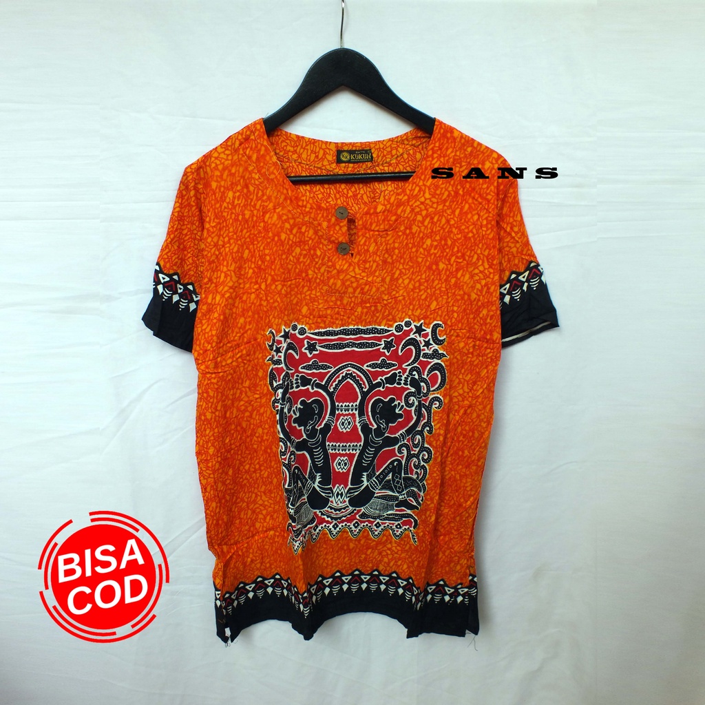 Baju Bali - Baju Pantai bali - Kaos Bali - Unisex Motif Dashiki Toraja Bahan Katun