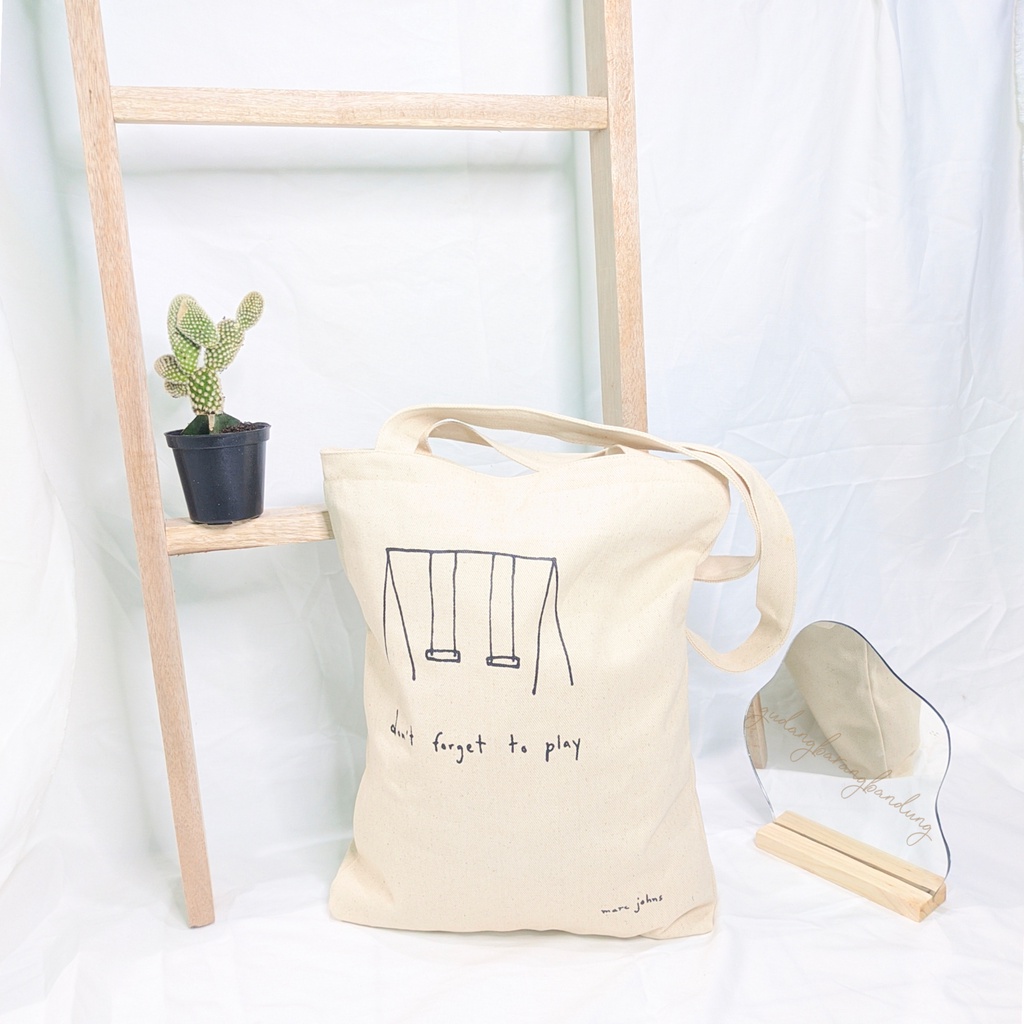 Tote bag Canvas Don't Forget to Play