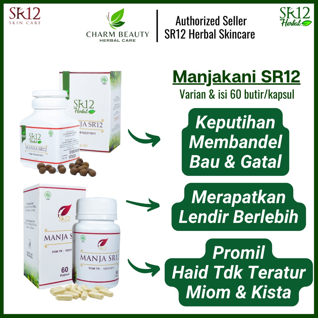 Manjakani SR12 Obat Keputihan Bau tak Sedap Yg Paling Ampuh Gatal dan Bau Merapatkan Miss V Kembali Perawan BPOM Vagina Mis V Lancar Haid Herbal Ori 100%