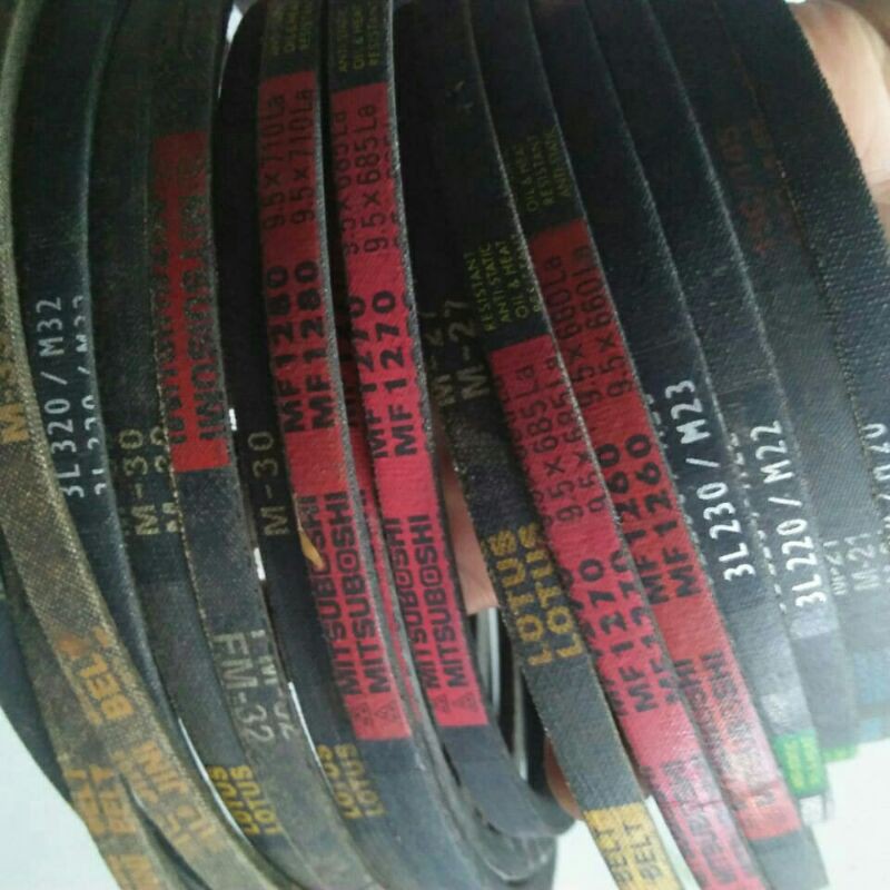 Karet fanbelt panbel v-belt fanbel fm23 m23 m-23 fm25 m25 m-25 fm26