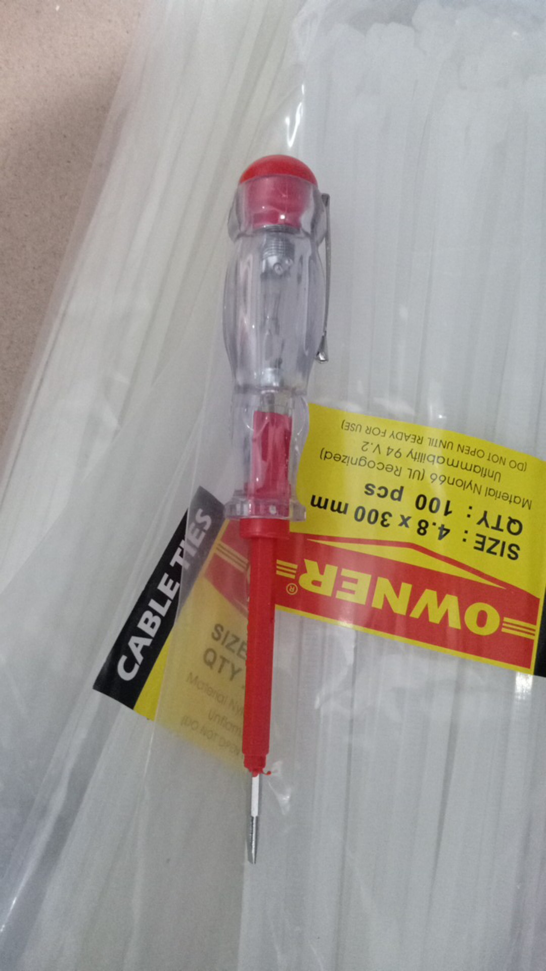 Screwdriver Obeng Tespen Testpen Jam Pvc Ketok Bolak Balik Flexible