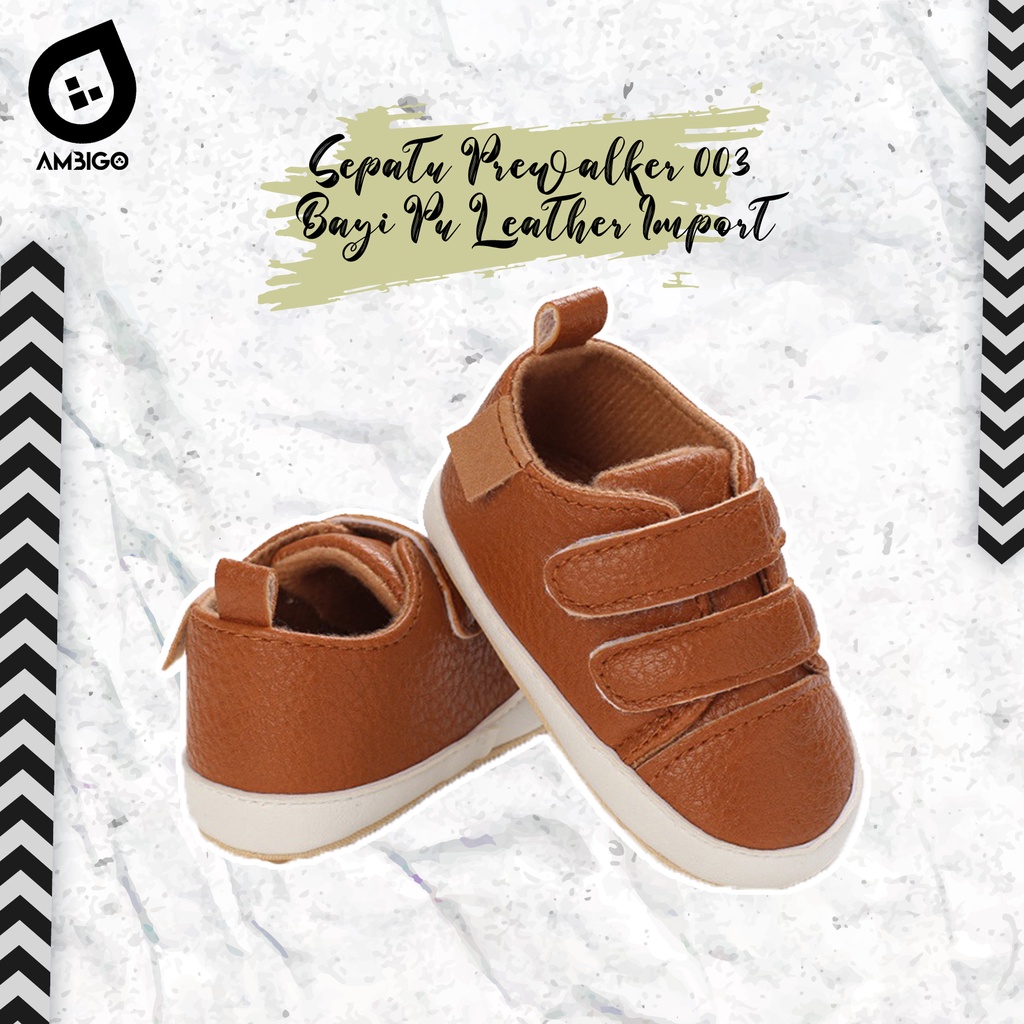 Sepatu Anak Laki Laki &amp; Perempuan Sepatu Bayi VELCRO TYPE 003 PU Leather - Sepatu Balita Casual Import