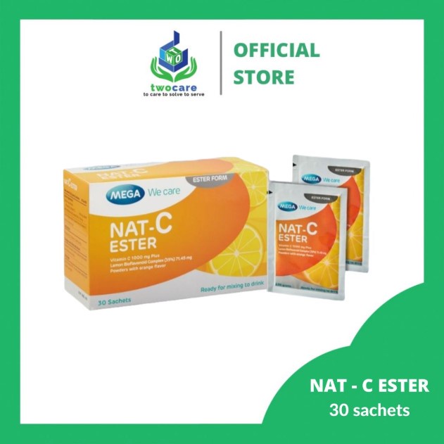 Mega We Care NAT C Ester 1000 mg VIT C 30 sachets - 1 BOX