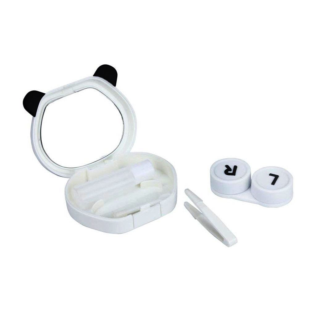 Tempat softlens model PANDA. Softlens case / travel kit lengkap botol