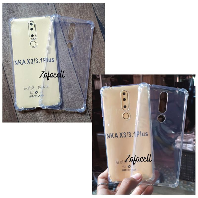 Anticrack Nokia X3 / nokia 3.1 Plus / 3.1+ Anti Crack Bening Transparan Softcase Casing Soft