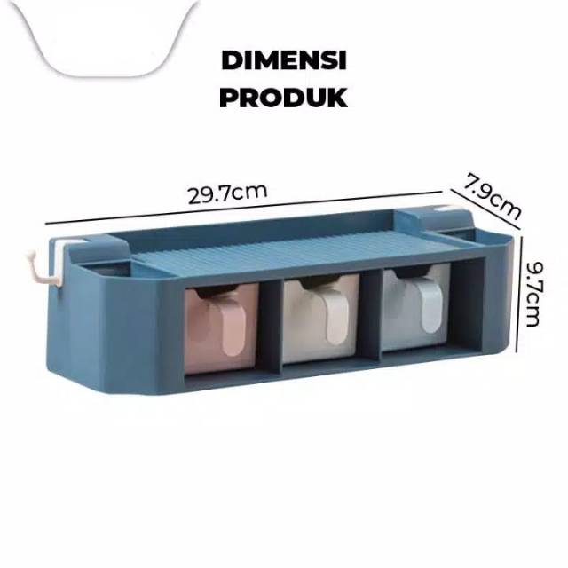 RAK BUMBU DAPUR TEMPAT BUMBU DAPUR TEMPEL KOTAK BUMBU DAPUR GANTUNG SERBAGUNA BUMBU DAPUR PLASTIK