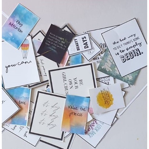 Journaling Deco - Quotes Sticker - Stiker Bujo Aneka Quotes (10pcs