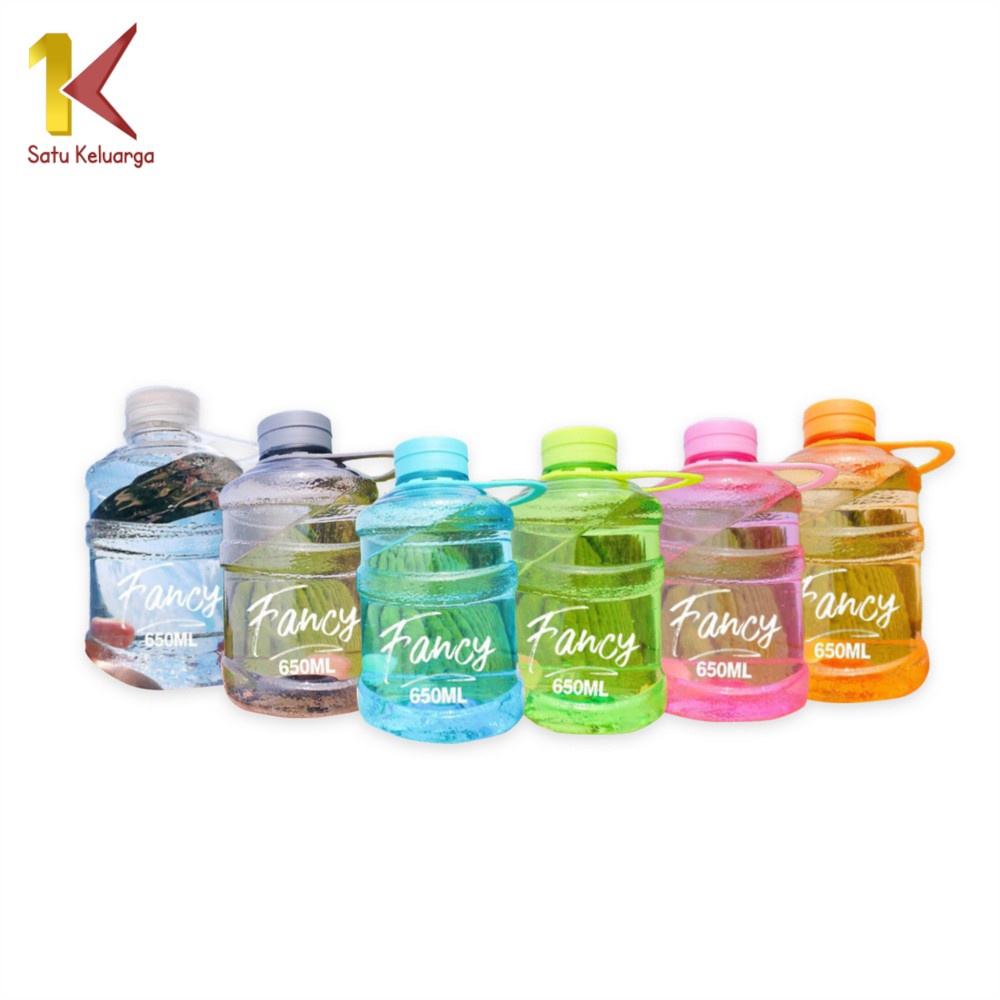 Satu Keluarga Botol Minum Bentuk Galon 650ml C307 Galon Mini Anak / Botol Air Minum Plastik Unik BPA FREE-6