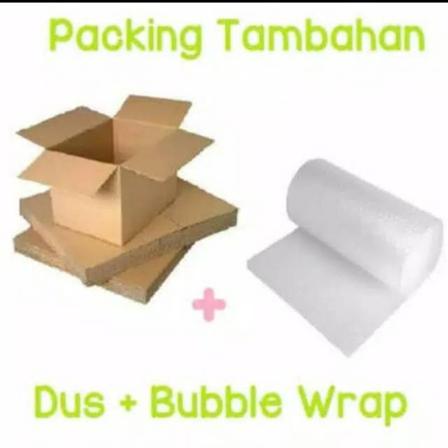 PACKINGAN TAMBAHAN DUS + BUBBLE WRAP UNTUK MENGHINDARI BARANG RUSAK / PECAH