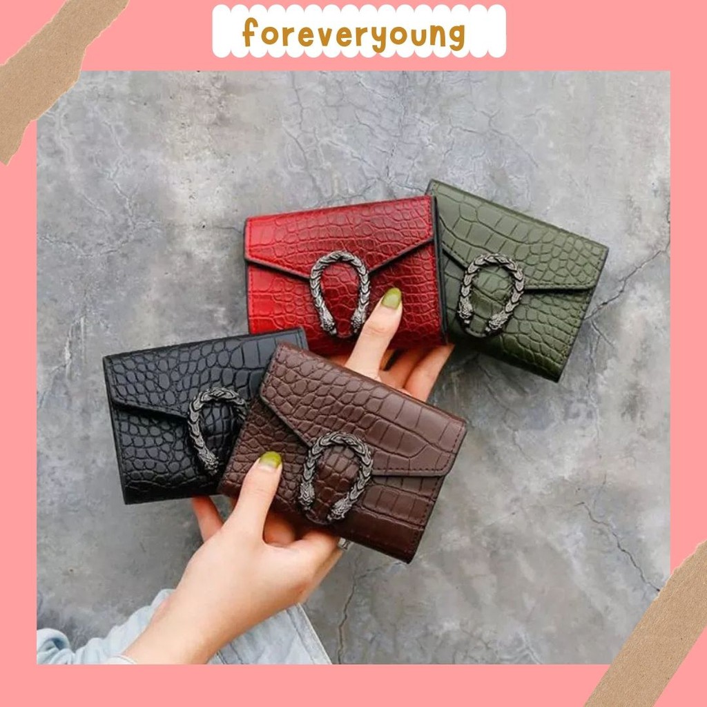 ( Fy )COD Dompet wanita import Murah Dompet Wanita mini Lipat Cantik Dompet Import Real Pict C10