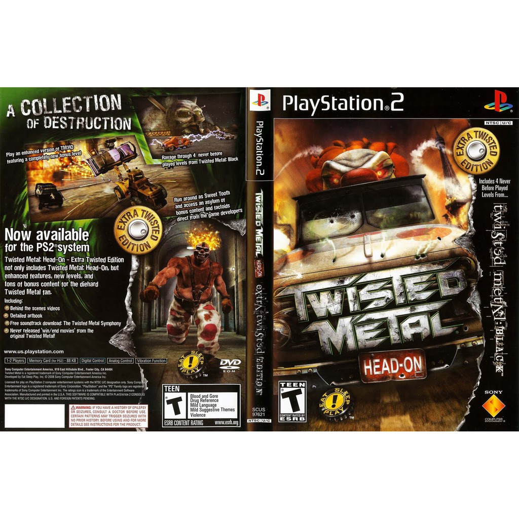 Kaset PS2 Game Twisted Metal - Head On